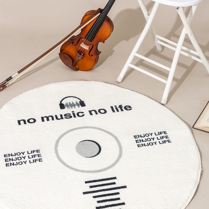 Thảm Trải Sàn Hình Tròn Thiết Kế Đơn Giản Sáng Tạo Phong Cách Retro