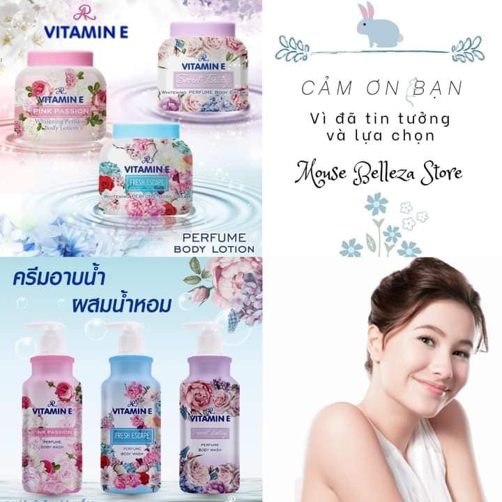 Kem dưỡng thể hương nước hoa AR Vitamin E Perfume Body Lotion Thái Lan