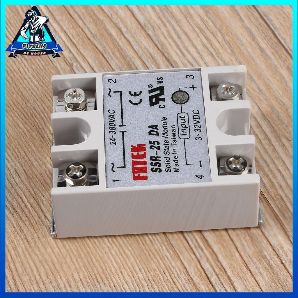 Mô Đun Rơ Le Ssr-25Da 25a / 250v 3-32v Input 24-380vac Đầu Ra