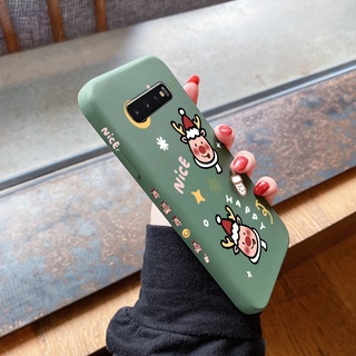 Ốp điện thoại chống sốc họa tiết giáng sinh cho Samsung galaxy S10 4G 5G S10E S10 Lite S10 Plus S9 Plus