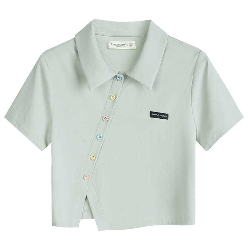 Áo polo Ngắn Tay Thoáng Khí Phong Cách Hàn Quốc Thời Trang Mùa Hè Cho Nữ