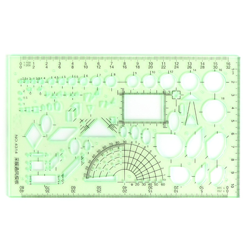 Thước Kẻ Hình Học Đa Năng Chống Biến Dạng Cho Học Sinh