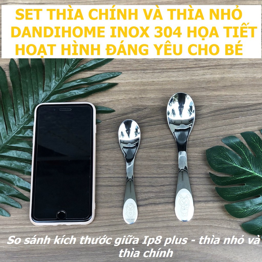 Bộ dao thìa nĩa cho bé tập ăn DandiHome inox 304 cao cấp an toàn vệ sinh - Có các lựa chọn