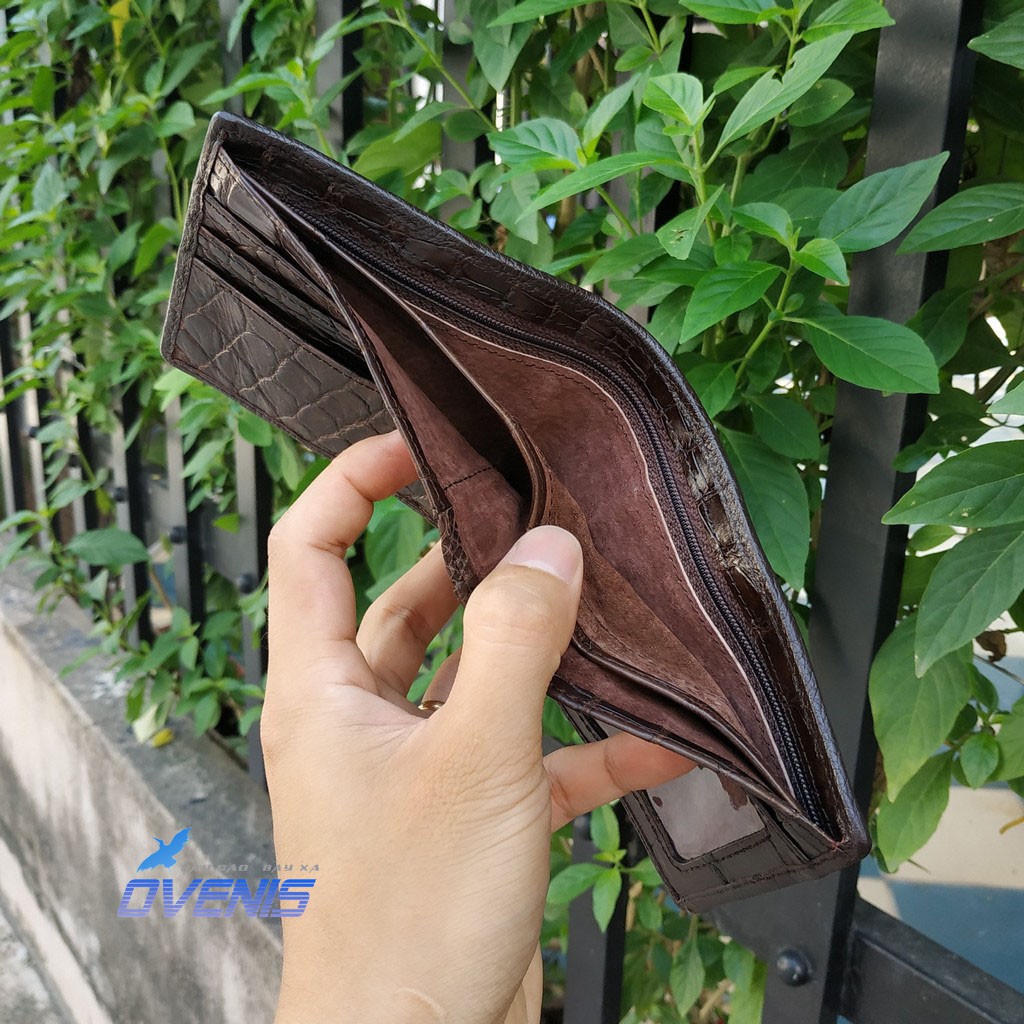 VÍ NAM NGANG NGUYÊN BÀN TAY CÁ SẤU 2 MẶT SANG CHẢNH