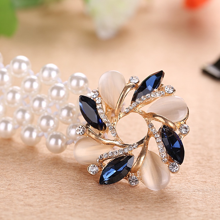 Thắt Lưng Nữ Đính Đá Ngọc Trai Giả Sang Trọng