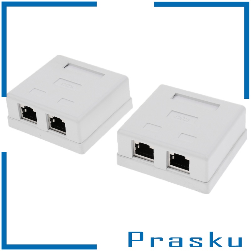 Set 2 Hộp Đựng Mạng Internet 2 Cổng Cat6 Gắn Tường Tiện Dụng | BigBuy360 - bigbuy360.vn