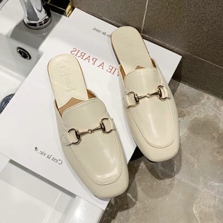 [ Ảnh thật ] Dép da đen - trắng đủ size