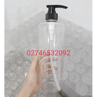 Chai Nhựa 1000mL Vòi Van Thân Trong Tiện Dụng