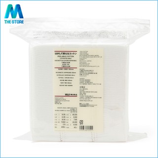 Bông tẩy trang hữu cơ Muji (180 miếng)