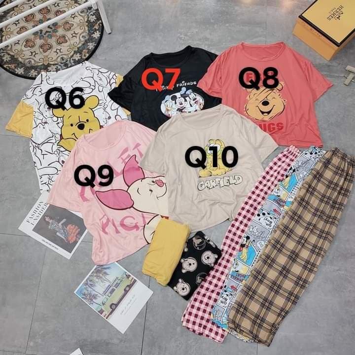 Bộ đồ ngủ CUTE, đồ ngủ thun cotton hot(kèm ảnh thật) | BigBuy360 - bigbuy360.vn