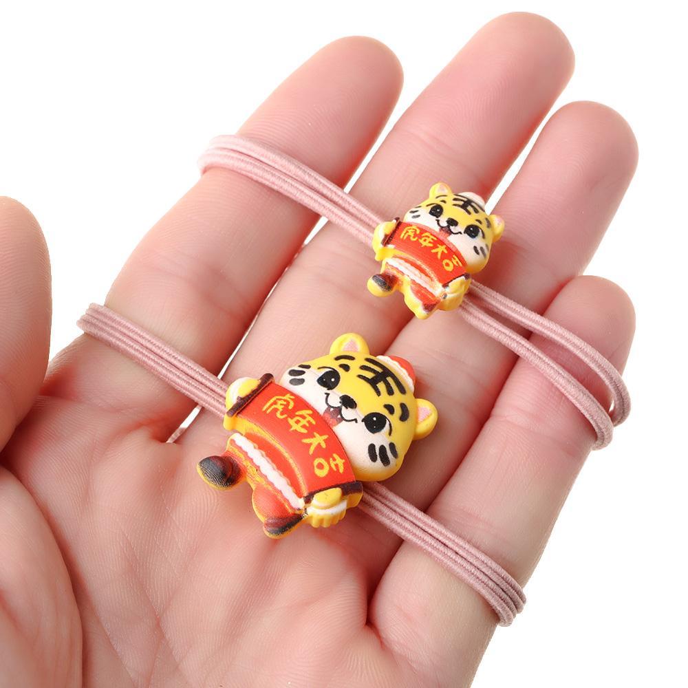 Dây Cột Tóc Co Giãn Hình Chú Hổ Xinh Xắn Cho Bé Gái