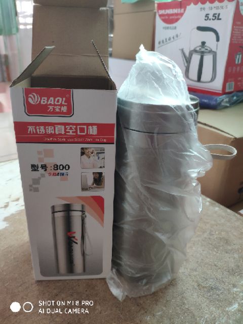 BÌNH GIỮ NHIỆT BAOL INNOX 800ML XỊN