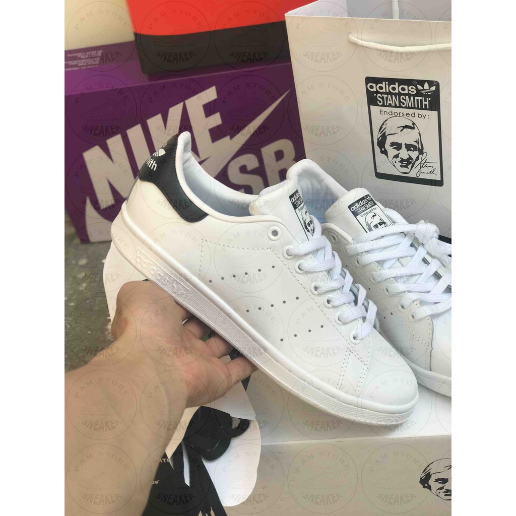 [FULL BOX + ẢNH THẬT] Giày thể thao Stan Smith gót xanh, gót đen