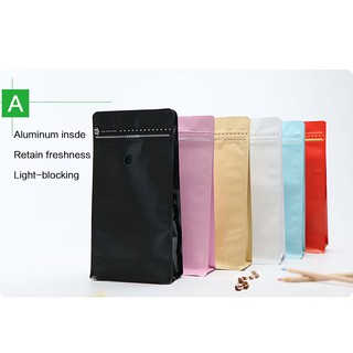 1kg Túi Zipper 8 cạnh đáy vuông màu Đen - Trắng - Xanh - Đỏ