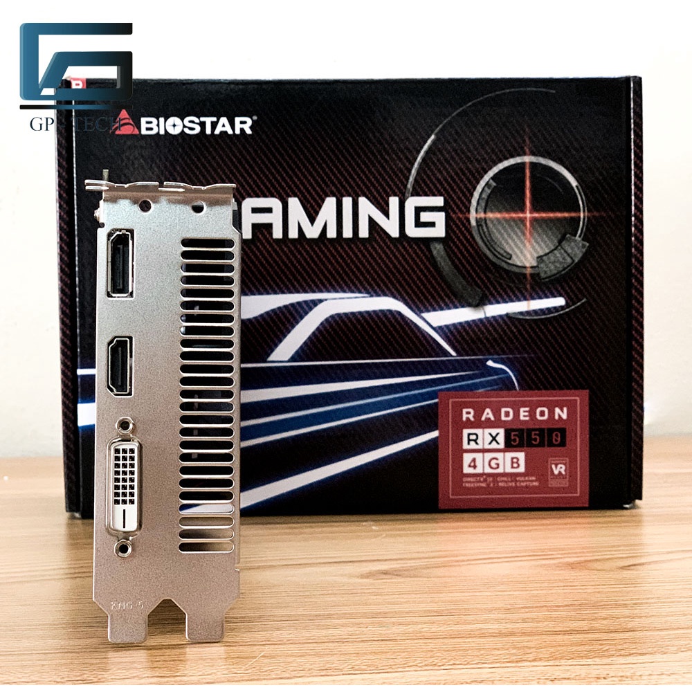 Card Màn Hình BIOSTAR RX550 4GB (4GB GDDR5, 128-bit, DVI-D+HDMI+DP)