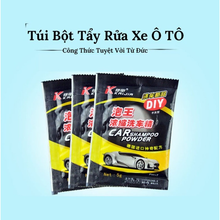 Túi Bột Rửa Xe Ô Tô Car Shampoo Powder - Bột Vệ Sinh Xe Đánh Bay Vết Bẩn Hiệu Quả