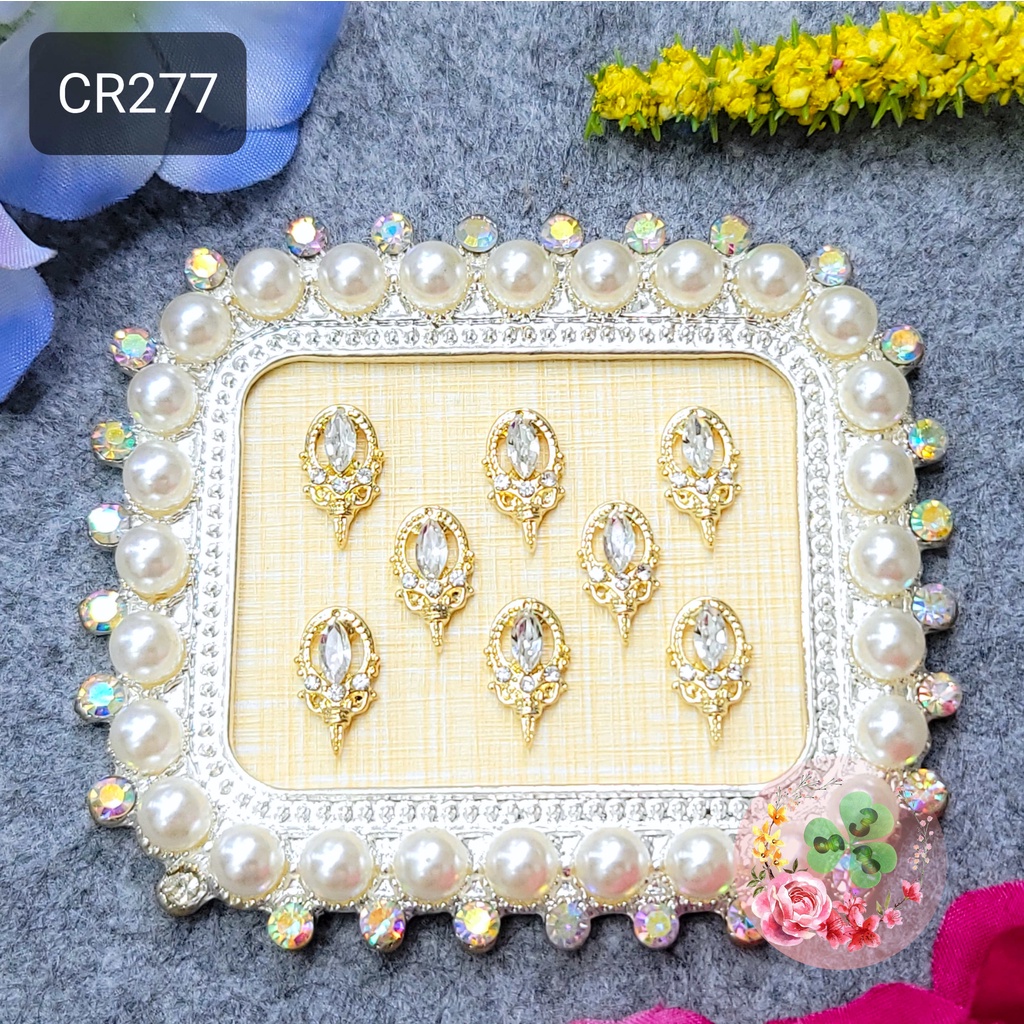 Mã CR277 . Charm kim loại đính đá trang trí móng siêu xinh.
