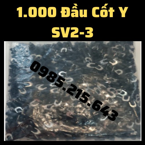 1000 Đầu cos chữ Y SV2-3, đầu cốt chữ Y SV2-3, đầu cos chữ y2-3, cốt y2-3