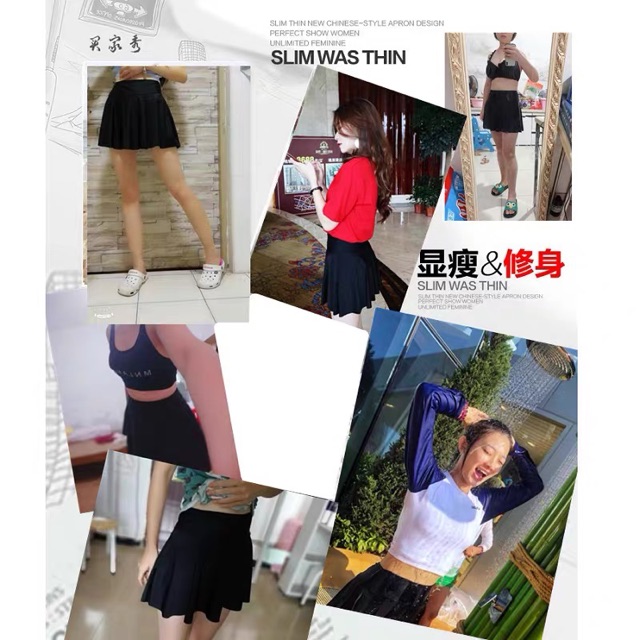 (Order 5-10days) Bigsize S-3XL Quần váy bơi đen/xanh | BigBuy360 - bigbuy360.vn