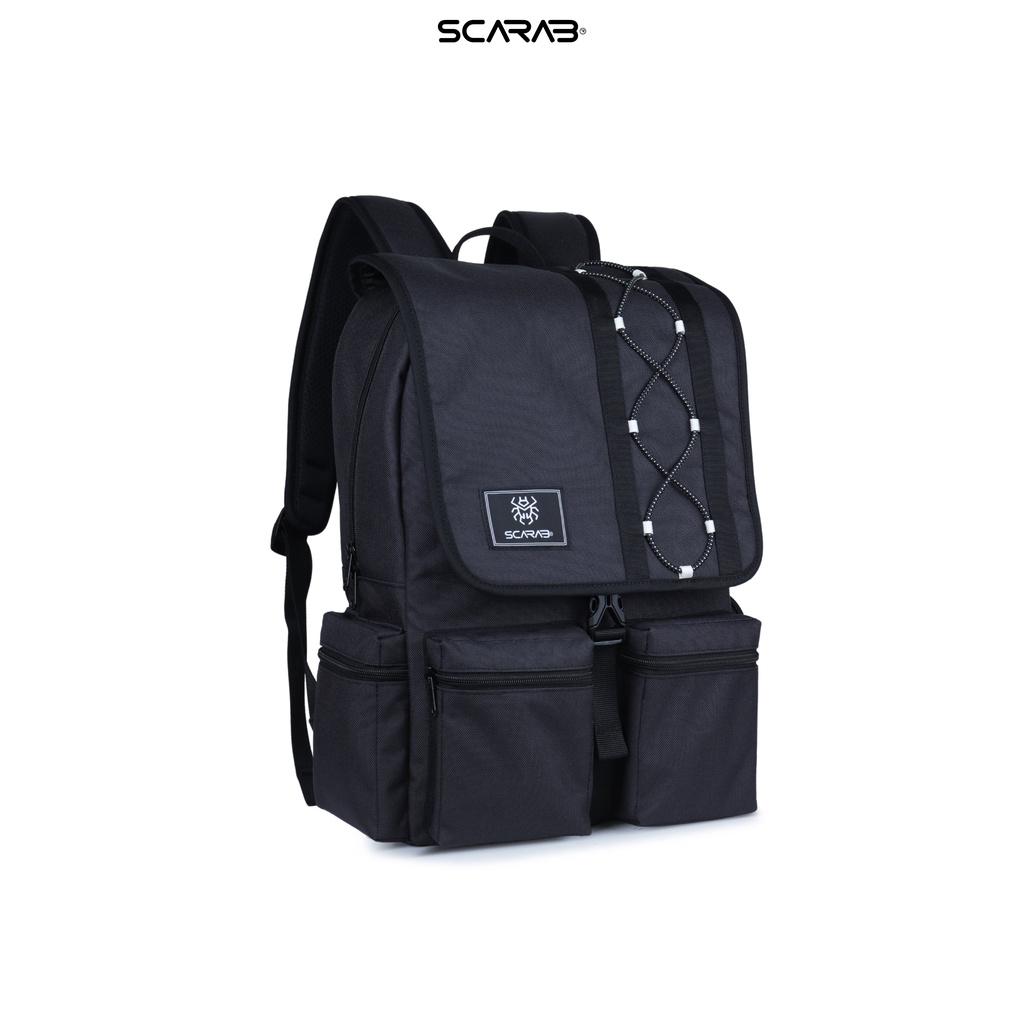 Balo Đi Học Nam Nữ Scarab Standard Backpack Black Grey