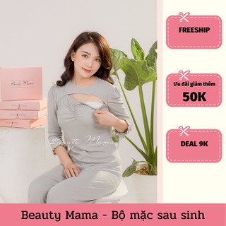 Bộ mặc sau sinh Beauty Mama - Có thiết kế cho bé bú - Set Emily