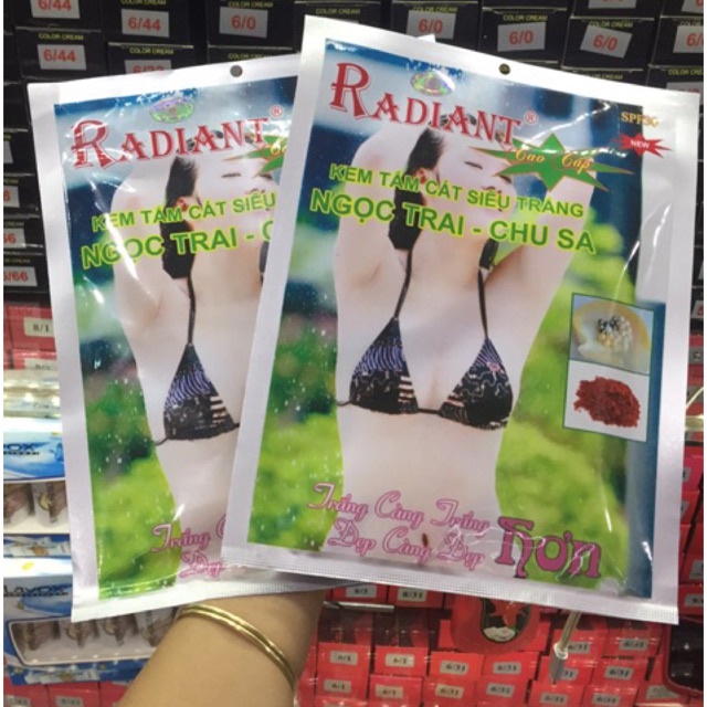 kem tắm cát siêu trắng radian