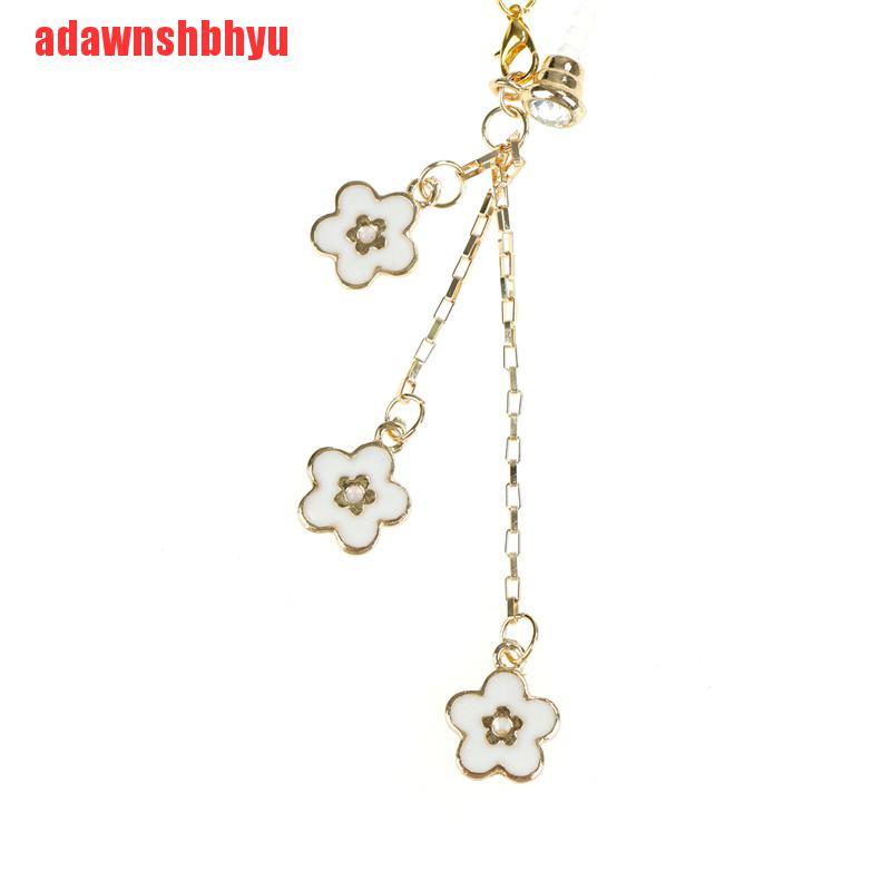 [adawnshbhyu]Drip three flower phone dust plug cellphone accessories 3.5mm earphone dust plug