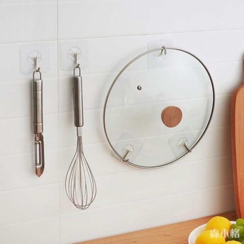 Móc Dán Tường Siêu Dính Trong Suốt Chịu Lực Tốt Treo Tường Chắc Chắn 6x6 cm BABYCARE