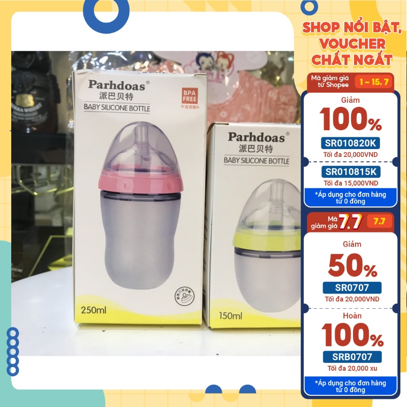 Bình tập bú silicone 150ml và 250ml