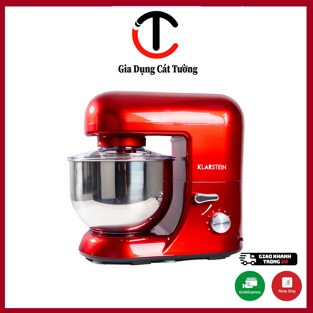 Máy Đánh Trứng Trộn Bột Klarstein BELLA ROSSA 1200W Bát Inox Hàng Chính Hãng