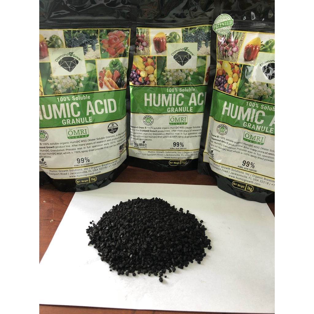 Phân bón kích rễ Humic Acid Powder / Granule NK trực tiếp từ Mỹ 1kg