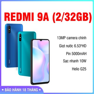 Điện thoại Xiaomi Redmi 9A 2GB/32GB - Hàng Chính Hãng Digiworld