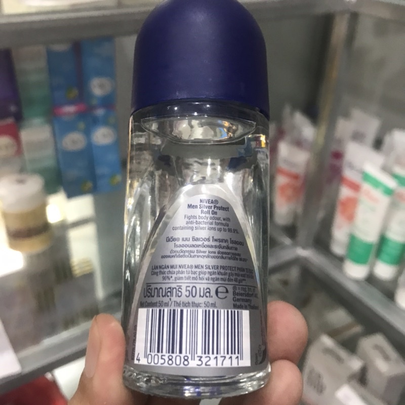 Lăn NIVEA Men Silver Protect Phân Tử Bạc 50ml Khử Mùi Dạng Lăn