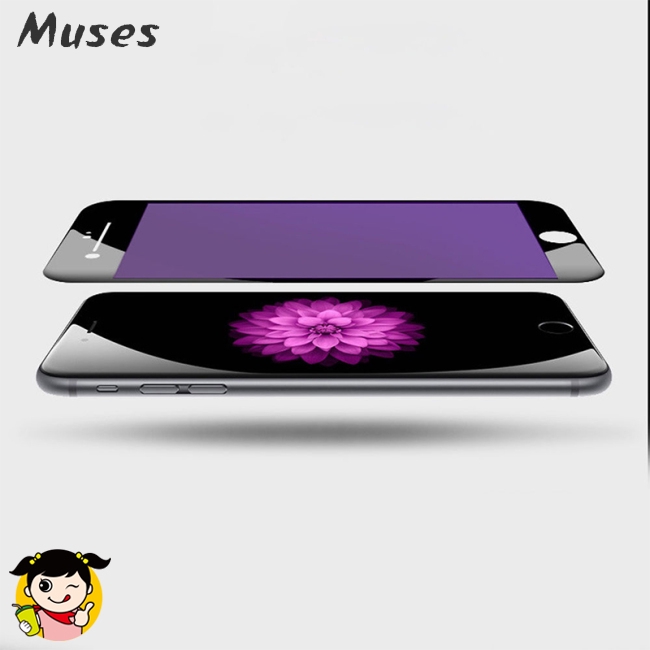 Muse07 3D Full Coverage Blue Ray Tempered Glass Screen Protector for iPhone 6/6 Plus, 6s/6s Plus, 7/7 8/8