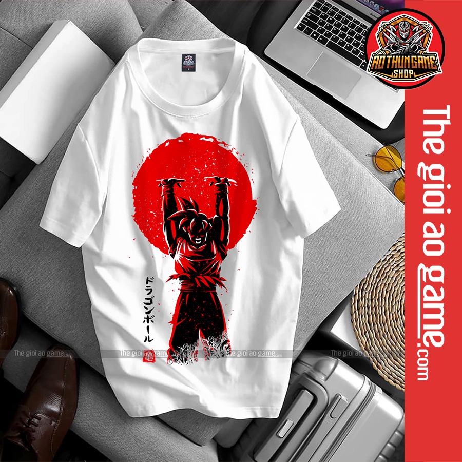 Áo dragon ball Goku nam nữ Áo phông Goku dragon ball  trắng đen form rộng unisex cotton co giãn thoáng mát T02