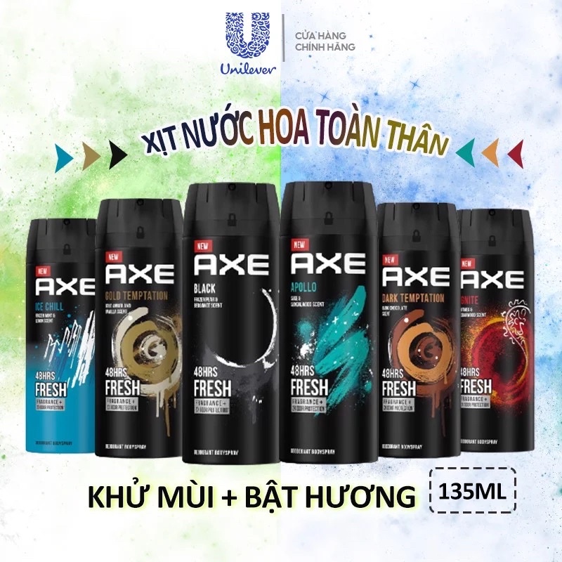 Xịt Khử Mùi Toàn Thân Axe 135ml