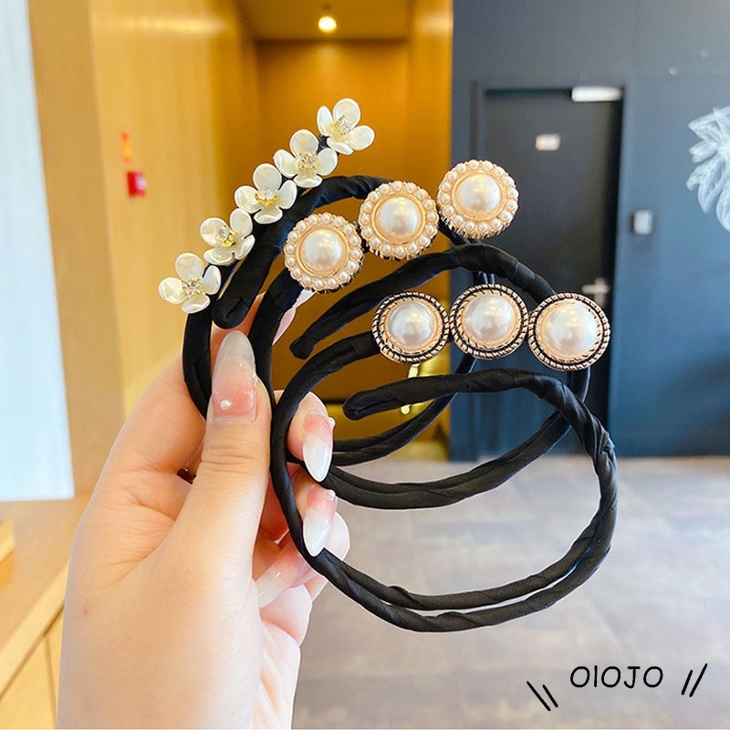 Kẹp Tóc Đính Ngọc Trai Giả Phong Cách Retro Thanh Lịch Cho Nữ