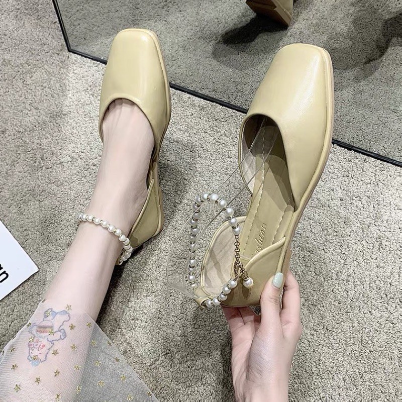 Giày búp bê quai hạt ngọc trai nhân tạo  M0200