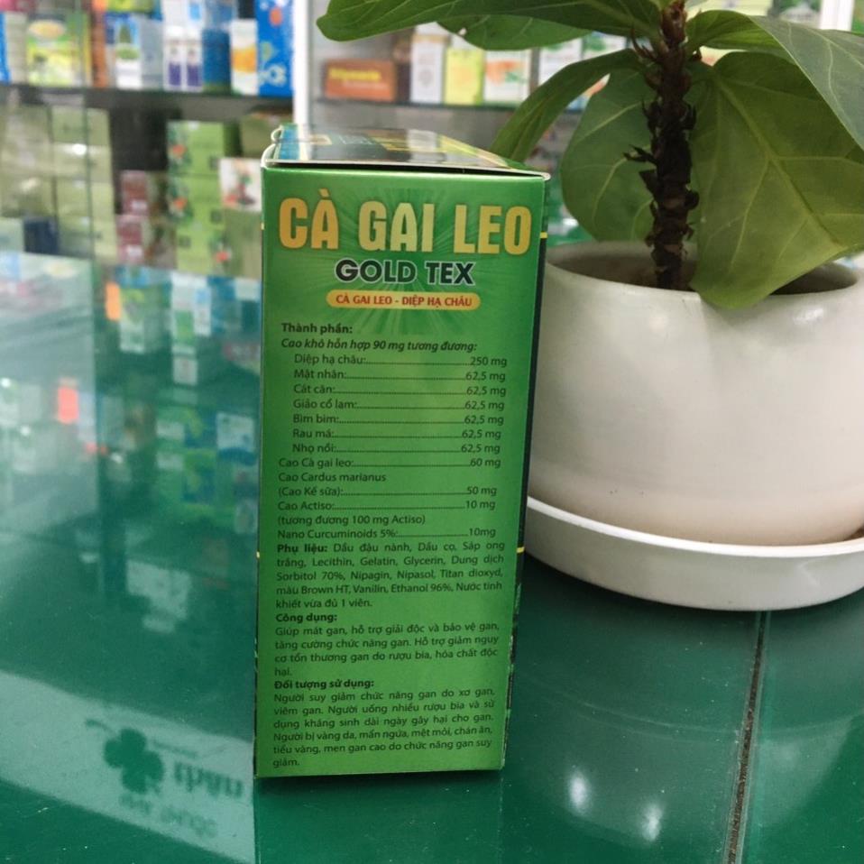 1 lọ Cà gai leo Gold tex - Tpbvsk hỗ trợ mát gan, giải độc gan, bảo vệ gan