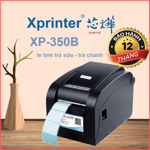 Máy in Dpos Xprinter XP350B USB in tem nhãn mã vạch Minicode và đơn hàng tem phiếu vận chuyển sàn TMĐT - XP
