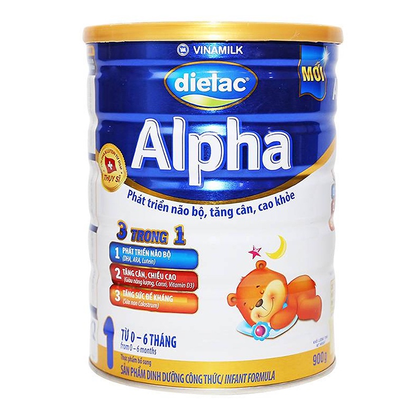 Sữa bột VINAMILK DIELAC ALPHA 1 2 3 4  - lon