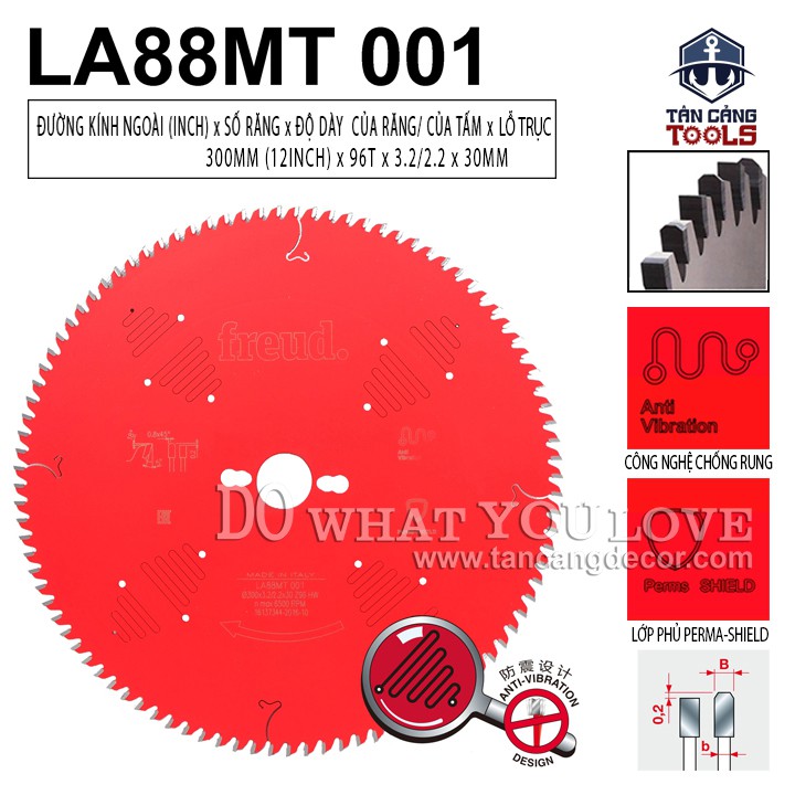 Combo Lưỡi Cưa Gỗ Hợp Kim Freud 300 x 300 x 96 T Freud Cho Cưa Bàn Trượt LA88MT 001 Và LI25M28 EA3