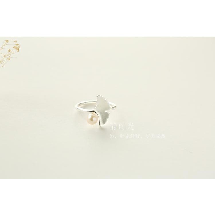 Nhẫn Bạc S925 Italy Cho Nữ - Nhẫn Nữ Nam Dáng Lá Rừng Cây Kiểu Hàn Quốc N10