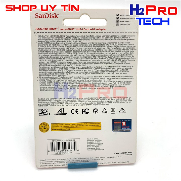 [BH 05 năm] Thẻ nhớ MicroSD Sandisk Ultra 100mb/s 32GB Class10 model 2020 giá rẻ ( tặng đầu đọc thẻ nhớ ) | WebRaoVat - webraovat.net.vn