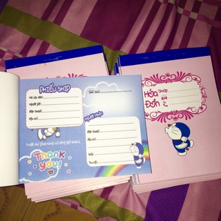 {Giá Sỉ} 🌈ComBo 6 cuốn Hoá Đơn A6 Kute
