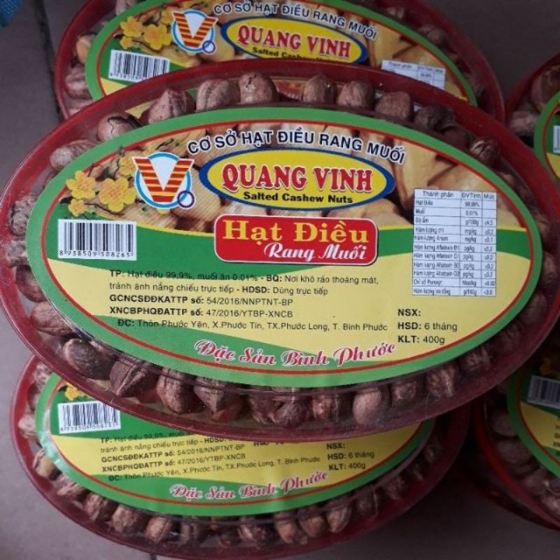 Hạt Điều Rang Muối 400g ( Quang Vinh).