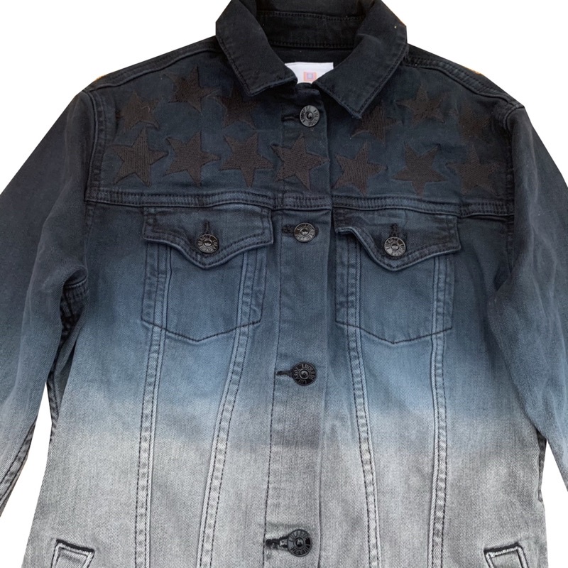 Áo Khoác Jeans Bò Nữ Ombre Phối Màu LULAROE Hàng Xuất Dư Hàn Xịn Cao Cấp Chất Mịn Đẹp Nặng Tay Size XXS