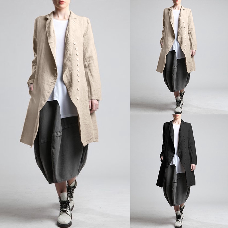 Áo Khoác ZANZEA Thiết Kế Dáng Rộng Dài Thời Trang Cho Nữ | BigBuy360 - bigbuy360.vn