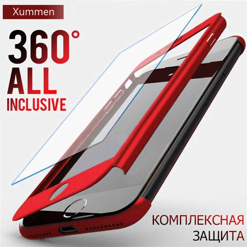 Ốp Điện Thoại Chống Sốc Bảo Vệ 360 Độ Cho IPhone 5 6 8 7 Plus X XR