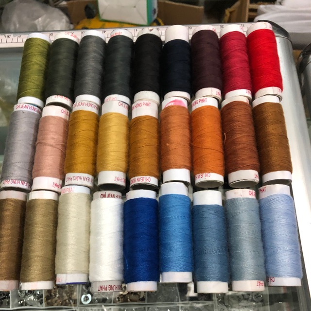 Set 10 cuộn chỉ may đồ jean